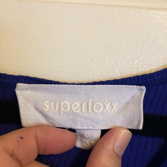 Moving sale!!! Sexy blue Superfoxx faux wrap dress - Picture 5 of 8